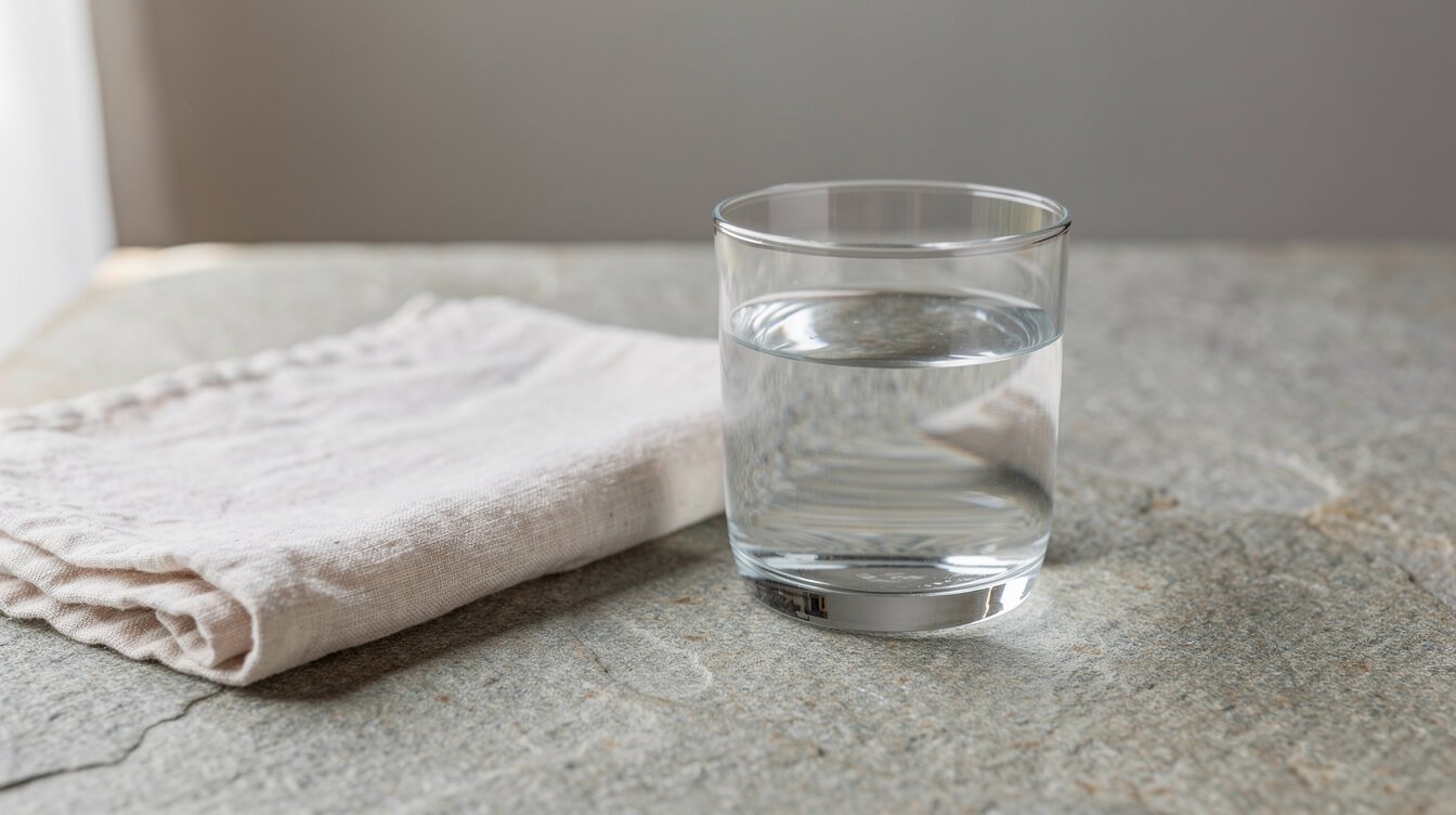 a single glass of water representing caution around alkaline water contraindications