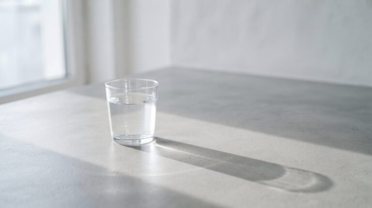A glass of water in plain daylight, representing a straight answer